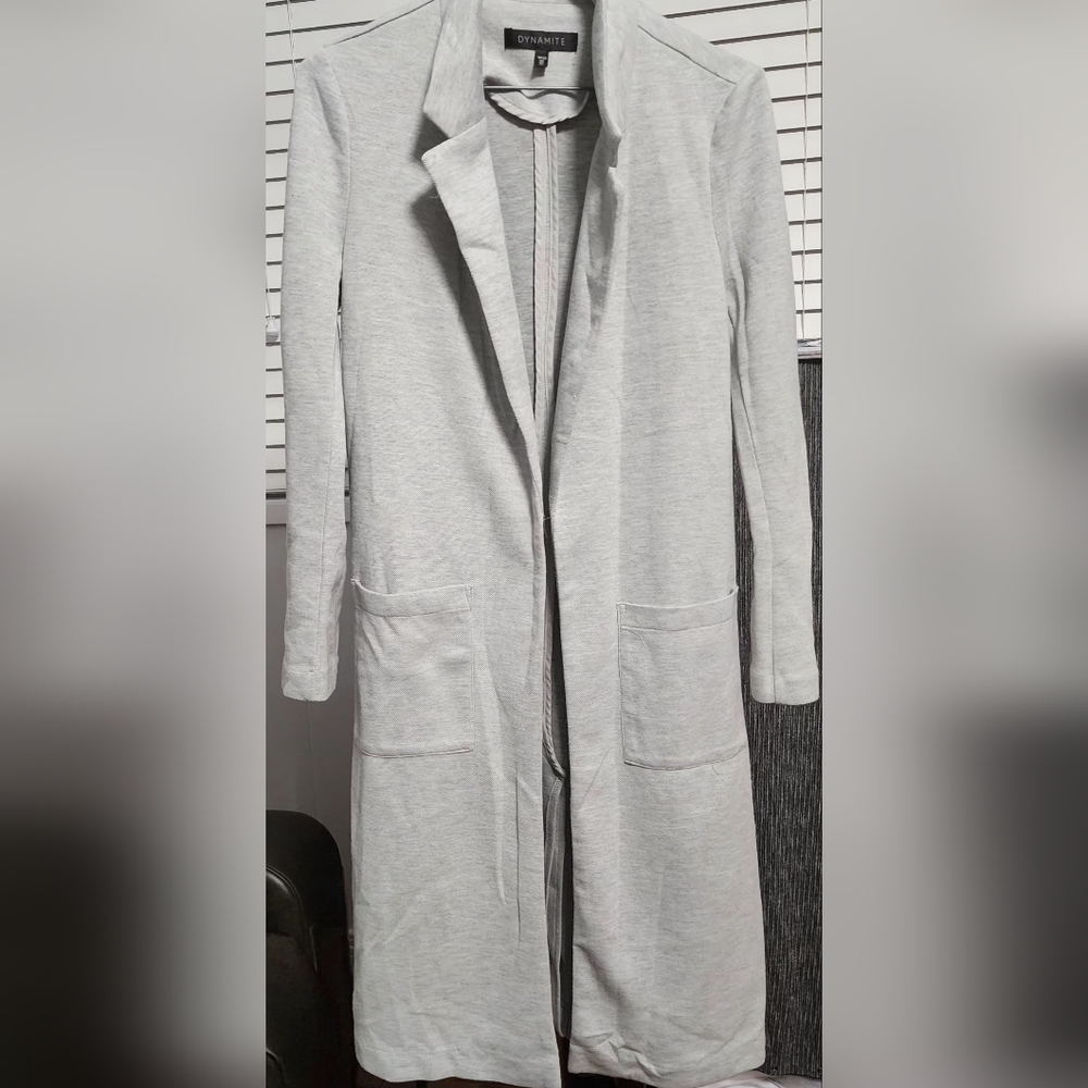 Dynamite Gray Longline Coat
